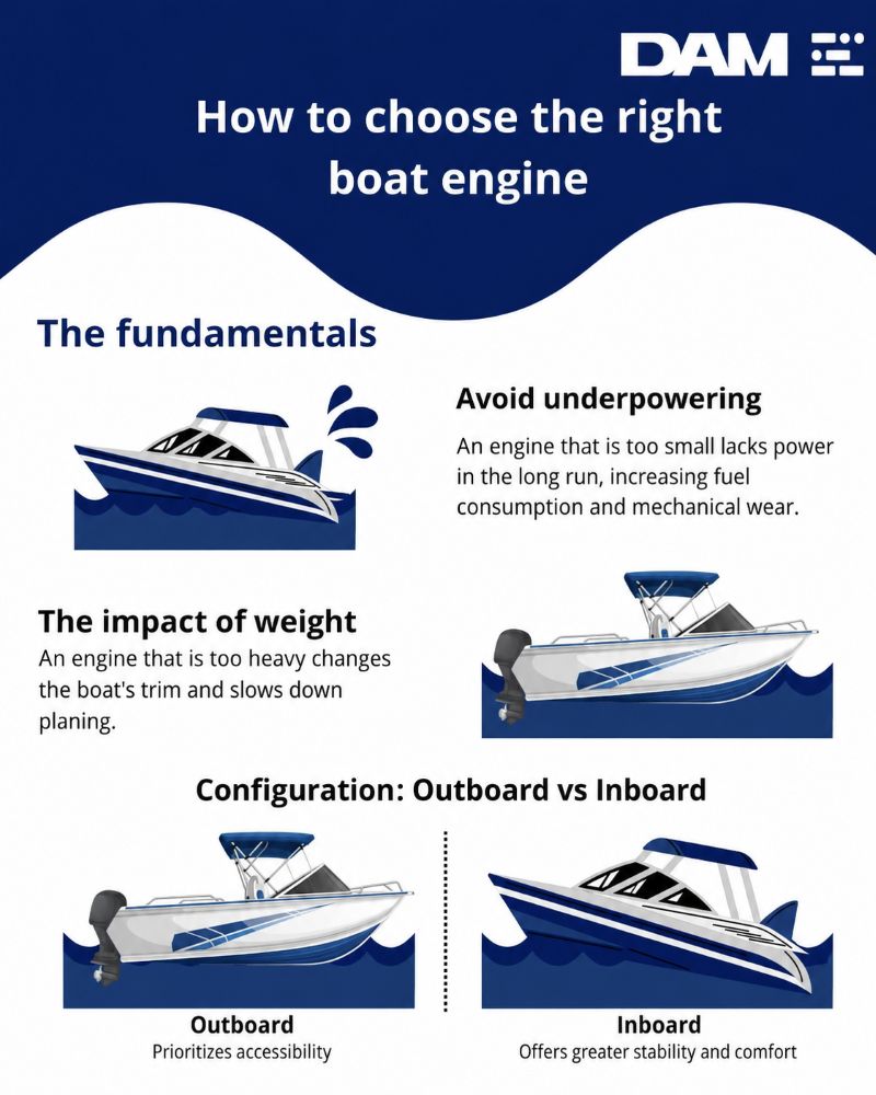 Infographic for choosing the right boat engine